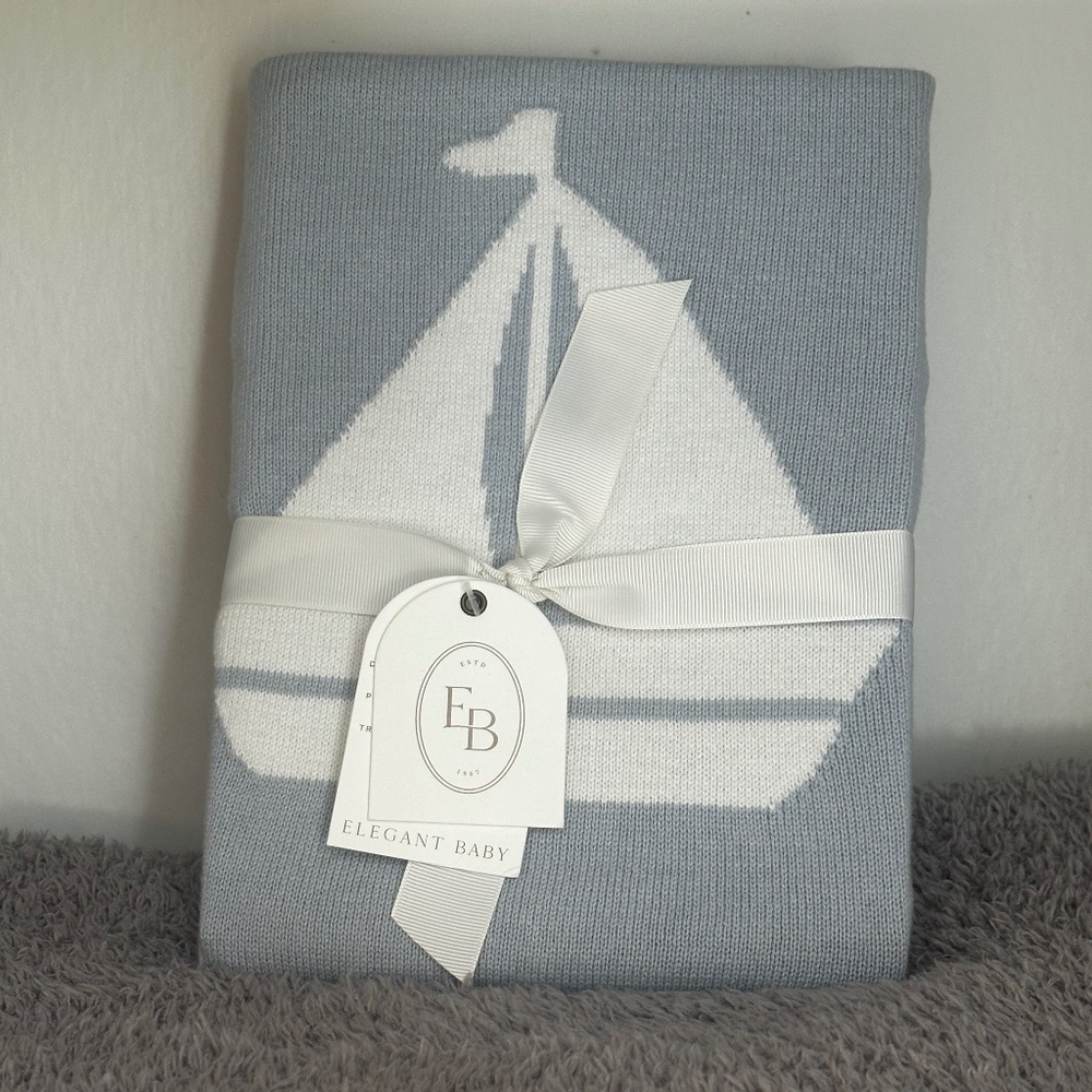 Elegant Baby Sail Boat Blanket